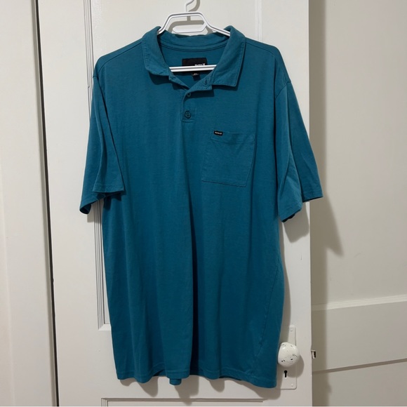 Hurley Turquoise-Blue Short Sleeve Polo - Picture 1 of 6